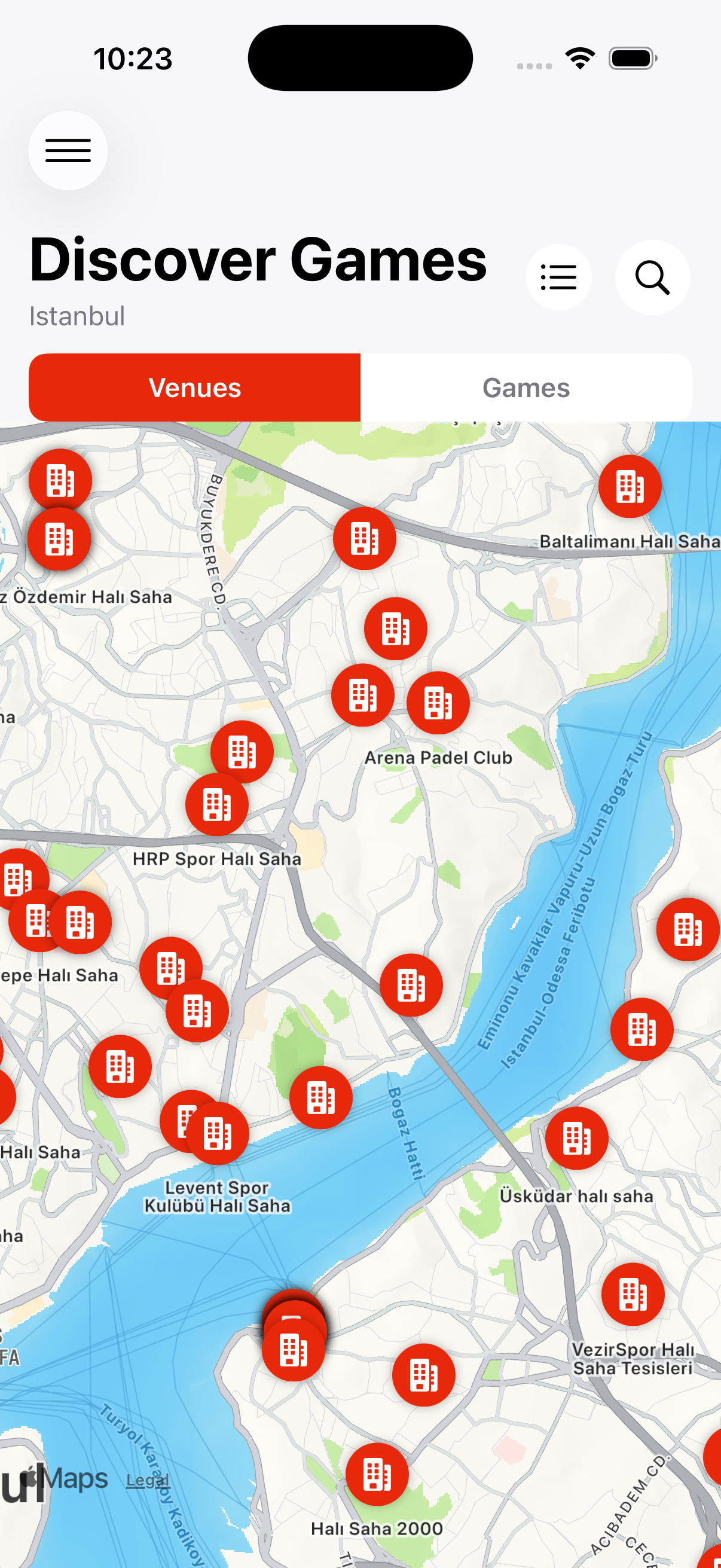 Discover Venues on Map