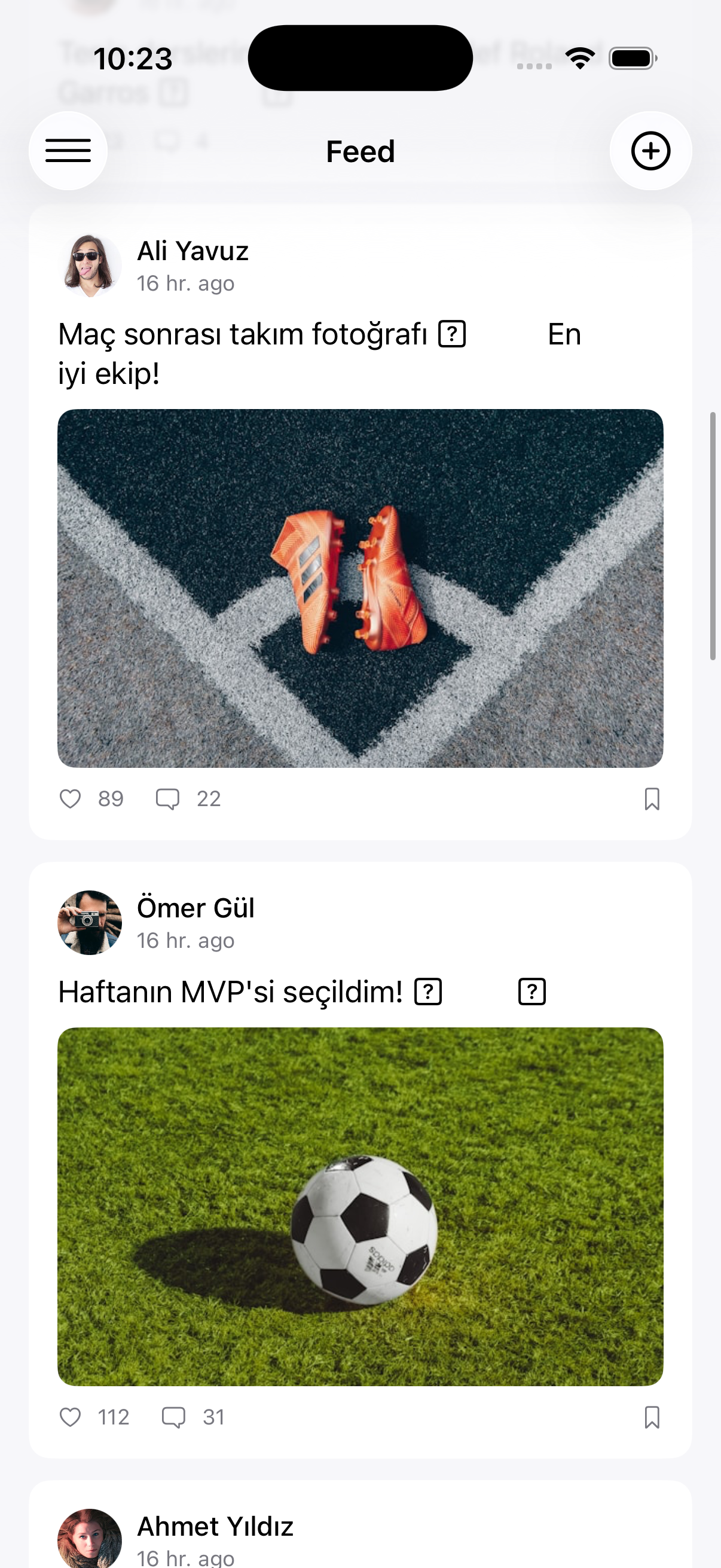 Social feed and community